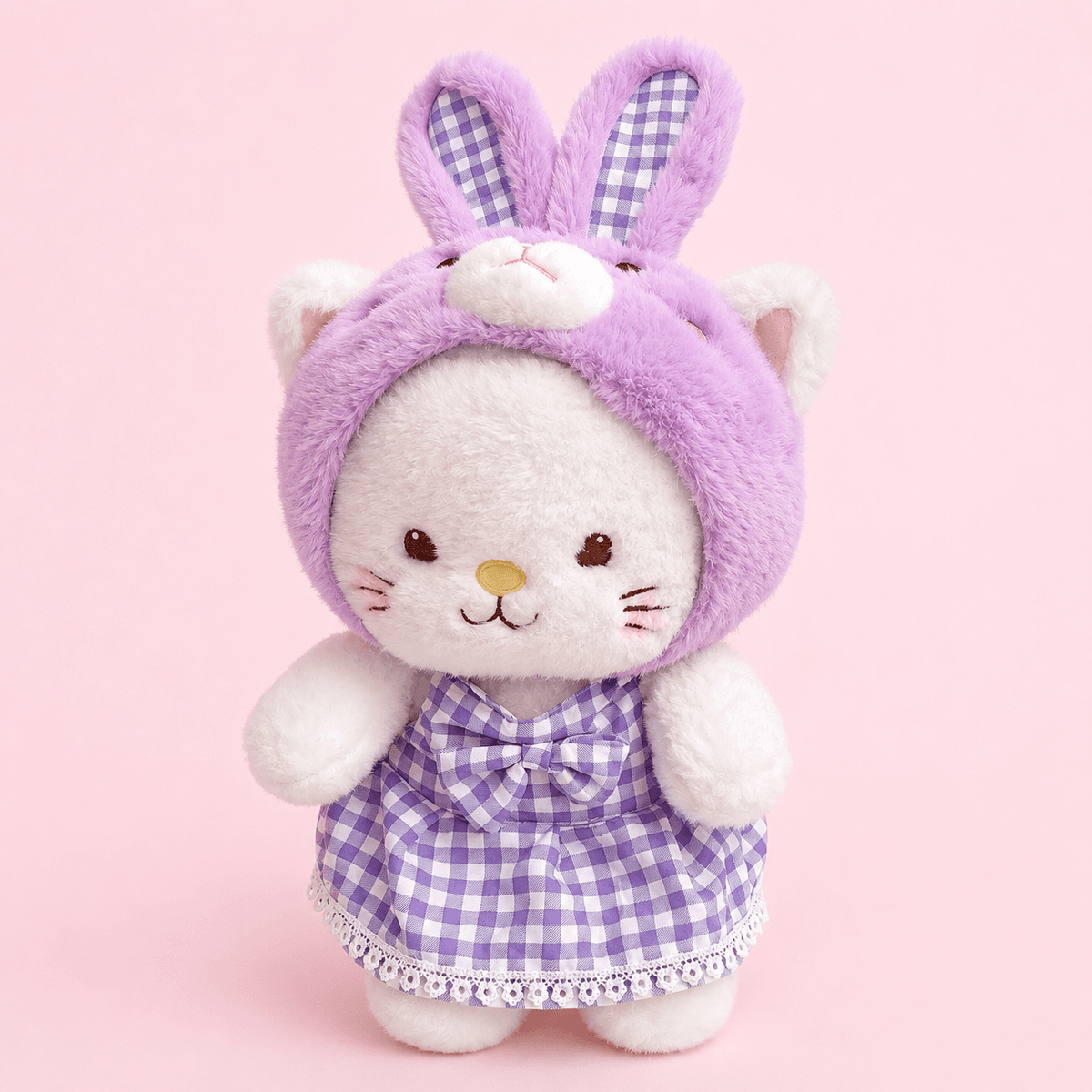 GATITA CON DISFRAZ VESTIDO MORADO