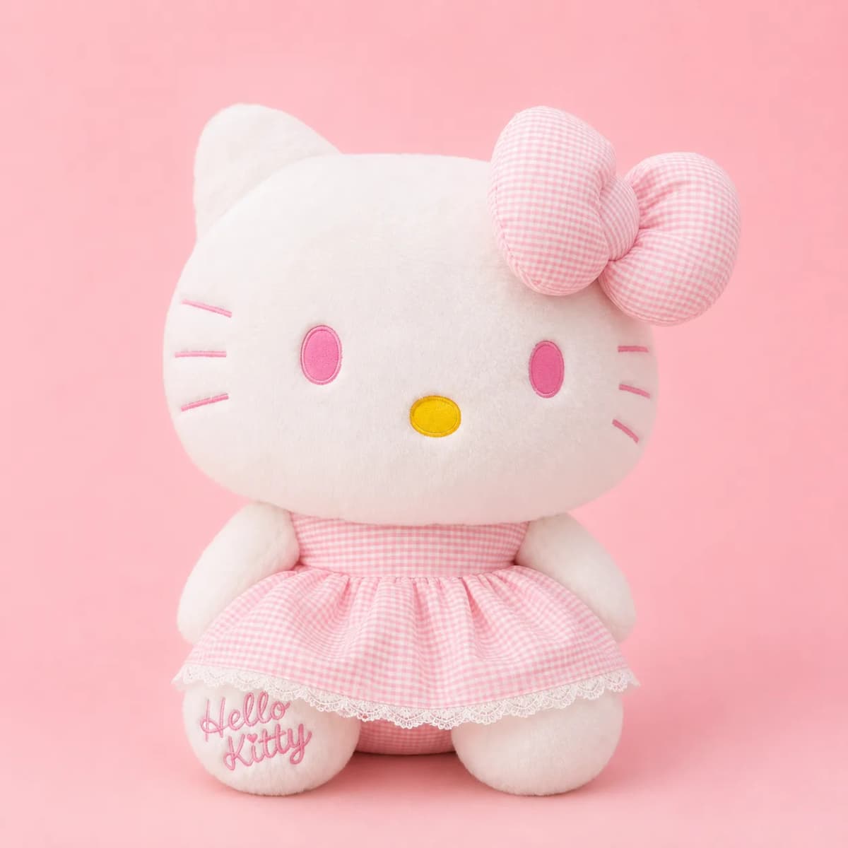 HELLO KITTY VESTIDO ROSADO CUADROS