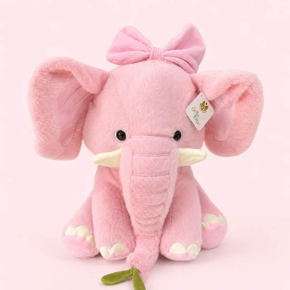 ELEFANTE CON MOÑO ROSA/GRIS