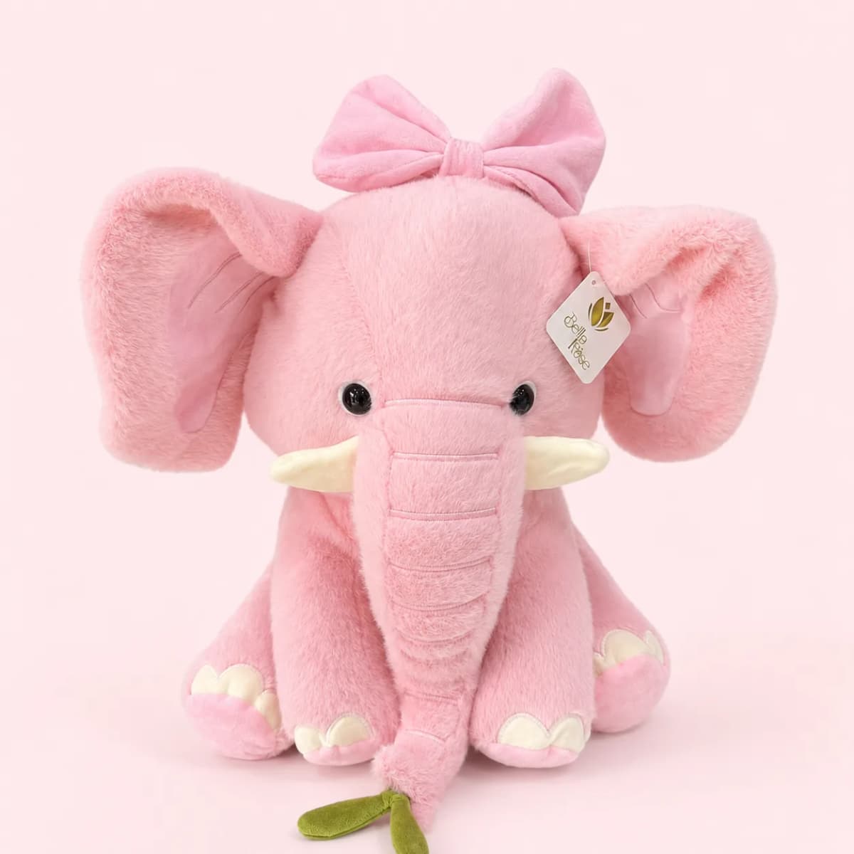 ELEFANTE CON MOÑO ROSA/GRIS